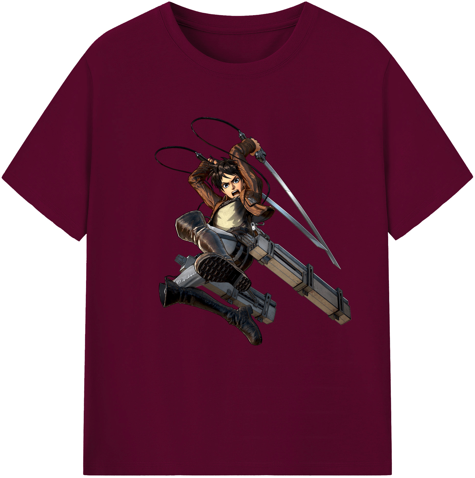 （画像用） 進撃の巨人 エレン･イェーガー Attack on Titan Eren Jäger レディースカジュアルプリントTシャツ（綿100％）